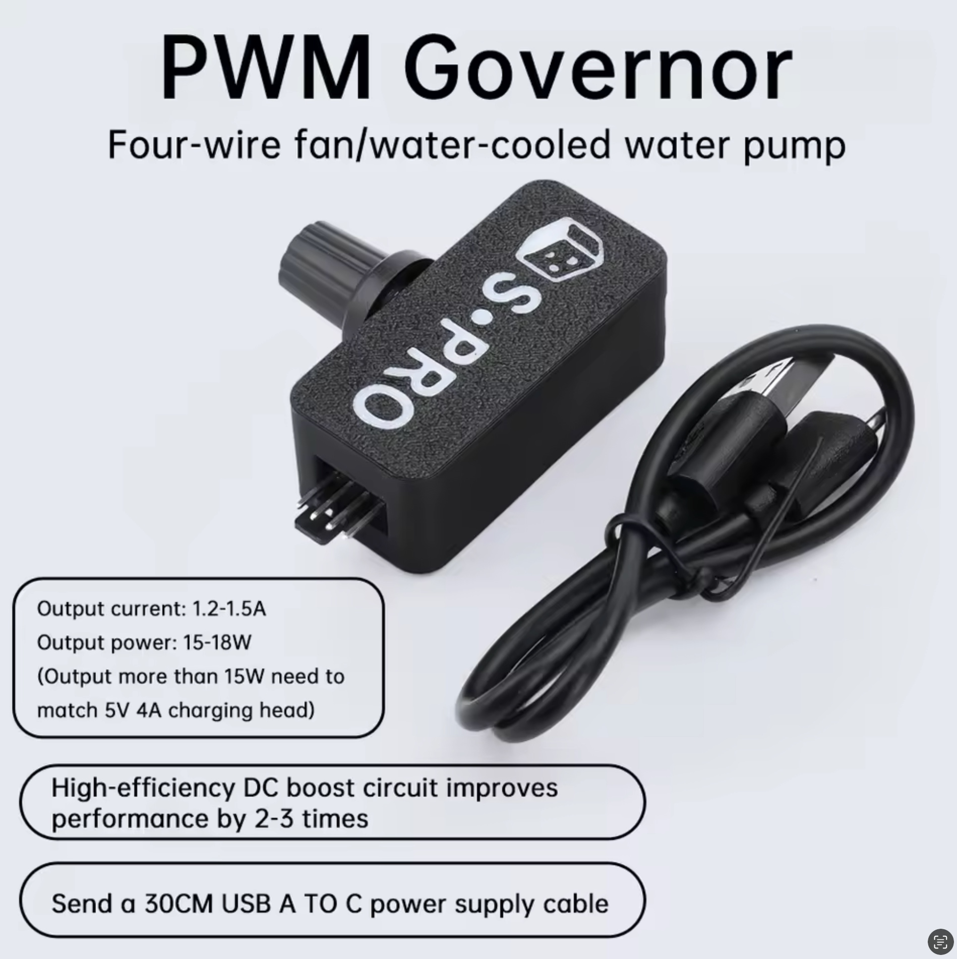 PWM governor mounted inside the Framework 16 enclosure with wiring routed to the fans.